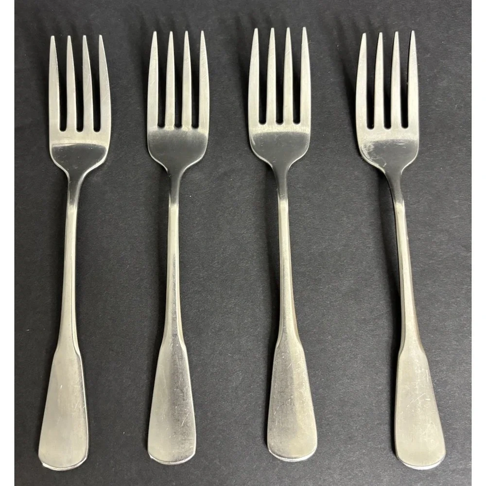 4 Oneida Colonial Boston Minute Man Salad Forks 6 3/4